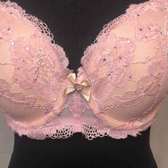 VICTORIA’S SECRET Body by Victoria pink lace padded bra. Size 34 DD. - Picture 5 of 11